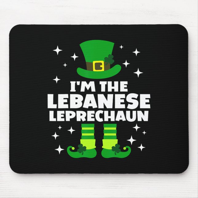 Funny Irish Lenese Leprechaun St Patricks Day Irel Mouse Mat (Front)