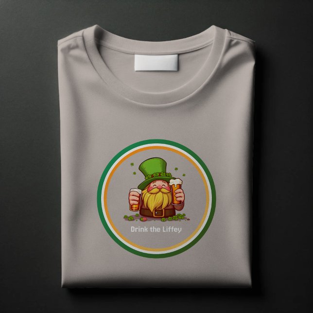 Funny Irish Leprechaun Beer & Shamrocks T-Shirt (Creator Uploaded)