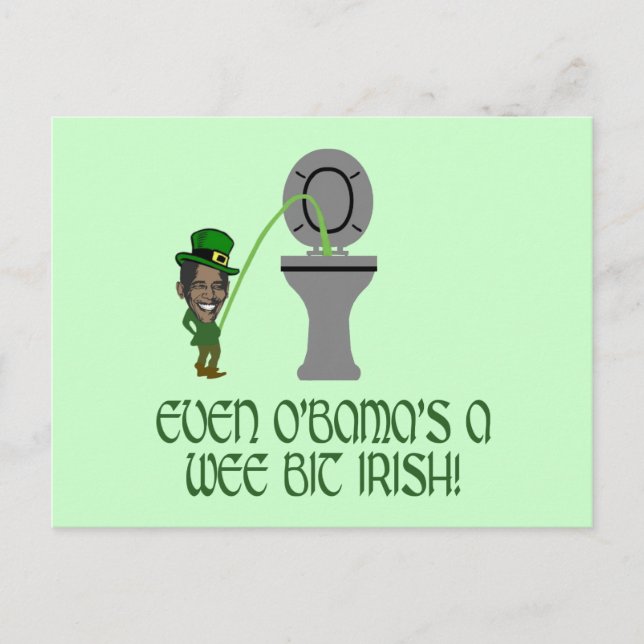 Funny Irish Obama Postcard (Front)