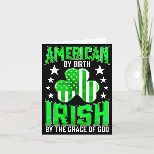 Funny Irish Pride St Patrick's Day Celtic Green Sh Card (Front)
