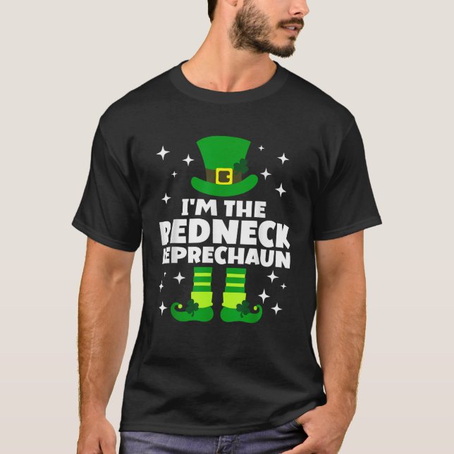 Funny Irish Redneck Leprechaun Happy St Patricks D T-Shirt (Front)