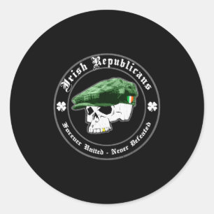 Funny Irish Republicans Vintage Distressed Ireland Classic Round Sticker