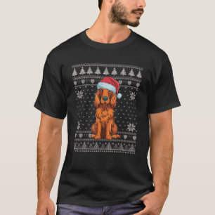 Funny Irish Setter Dog Ugly Christmas Sweater Sant
