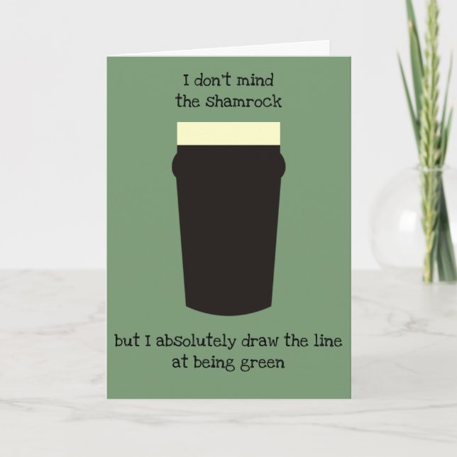 Funny Irish St. Patrick's Day Card (Front)