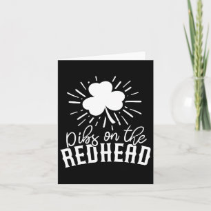Funny Irish St Patricks Day Shamrock Dibs On The R Card