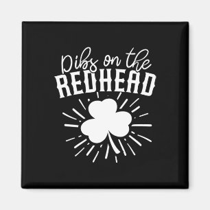 Funny Irish St Patricks Day Shamrock Dibs On The R Magnet