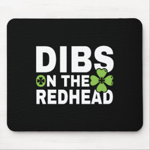 Funny Irish St Patricks Day Shamrock Dibs On The R Mouse Mat