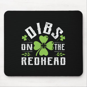 Funny Irish St Patricks Day Shamrock Dibs On The R Mouse Mat