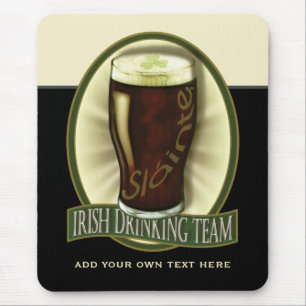 Funny Irish Stout Personalised Mouse Mat