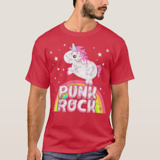 Funny Ironic Cool Unicorn Punk Rock Music Tee Fest