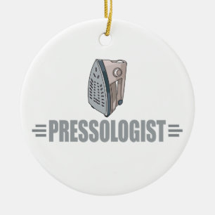 Funny Ironing Ceramic Tree Decoration