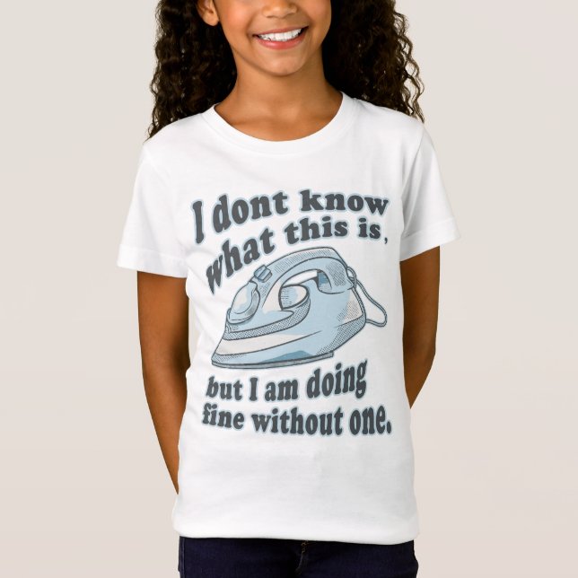 Funny ironing design I hate ironing T-Shirt (Front)