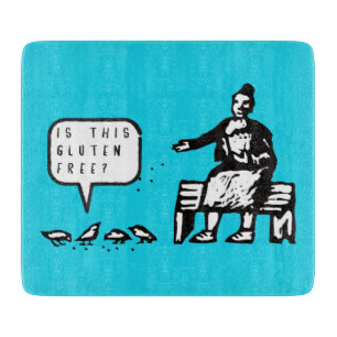 Funny Is This Gluten Free Birds Cartoon Cutting Board