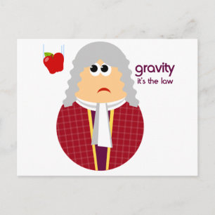 Funny Isaac Newton Postcard