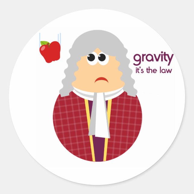 Funny Isaac Newton Stickers (Front)