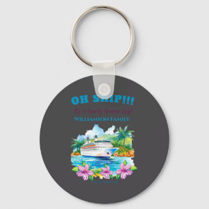 Funny Island Cruise Ship Family Reunion  Key Ring