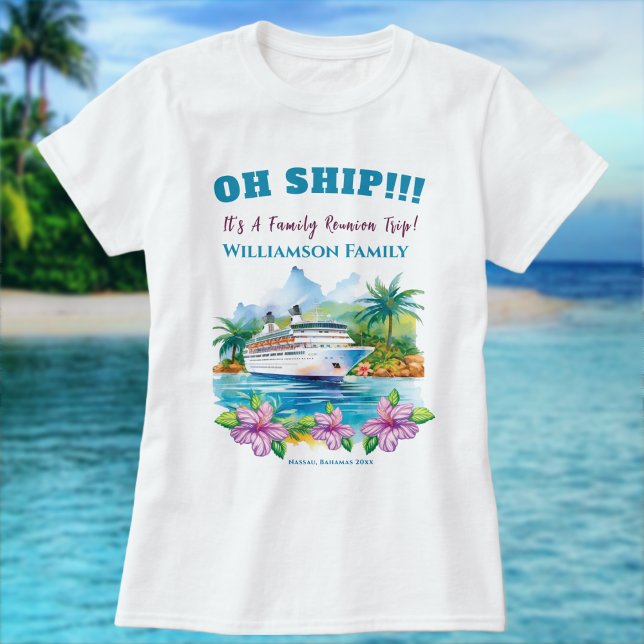 Funny Island Cruise Ship Family Reunion T-Shirt (Family Reunion Cruise)