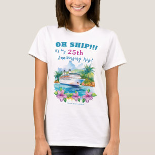 Funny Island Cruise Ship Wedding Anniversary T-Shirt