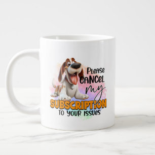 Funny issues word art large coffee mug