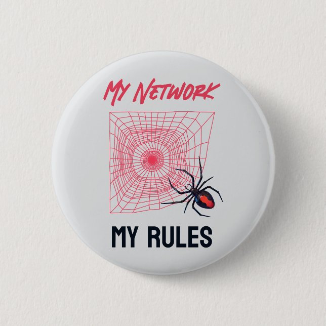 Funny IT Network Admin Humour Gift 6 Cm Round Badge (Front)