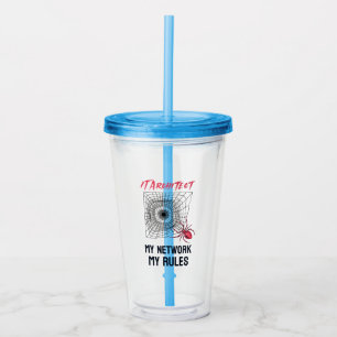 Funny IT Network Admin Humour Gift Acrylic Tumbler