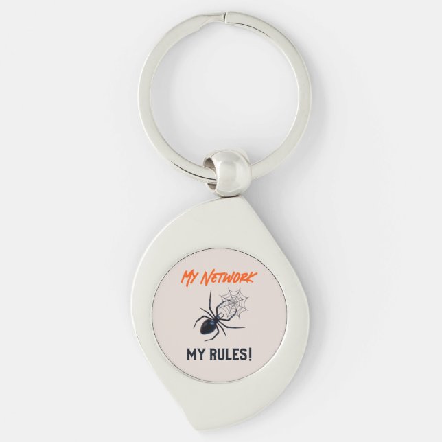 Funny IT Network Admin Humour Gift Key Ring (Front)