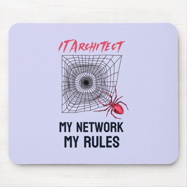 Funny IT Network Admin Humour Gift Mouse Mat (Front)