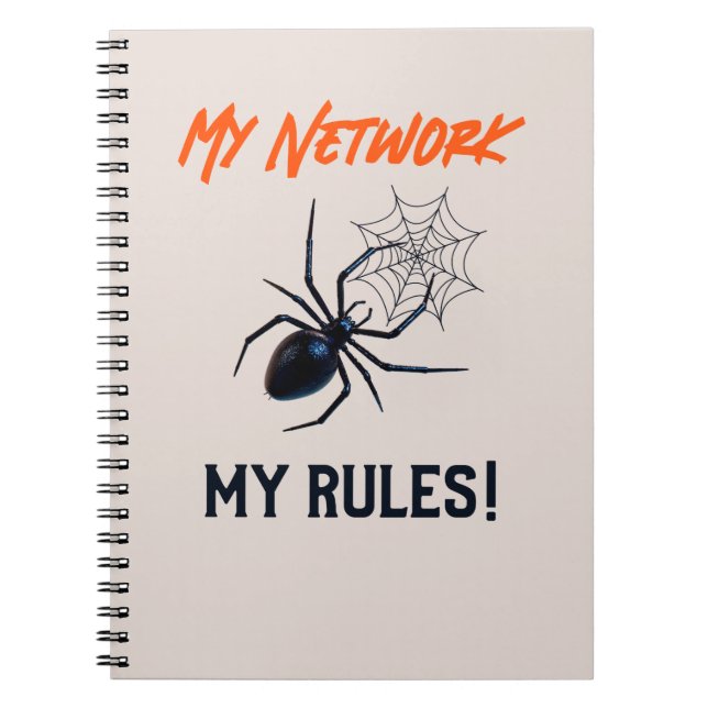 Funny IT Network Admin Humour Gift Notebook (Front)