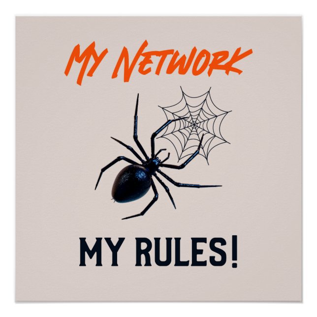 Funny IT Network Admin Humour Gift Poster (Front)