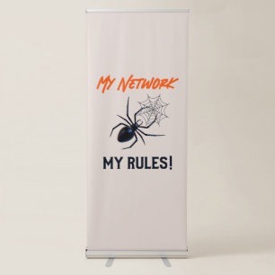 Funny IT Network Admin Humour Gift Retractable Banner