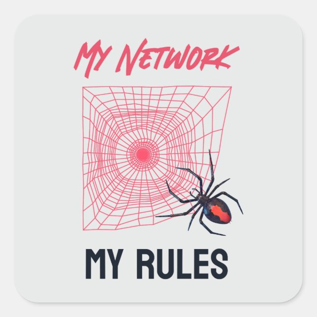Funny IT Network Admin Humour Gift Square Sticker (Front)
