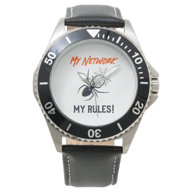 Funny IT Network Admin Humour Gift Watch (Front)