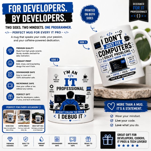 Funny IT Professional Design - IT Coding Quote  Coffee Mug (Creator Uploaded)
