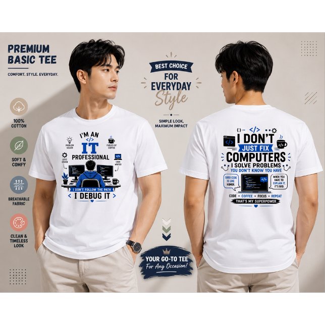 Funny IT Professional Design - IT Coding Quote  T-Shirt (Creator Uploaded)
