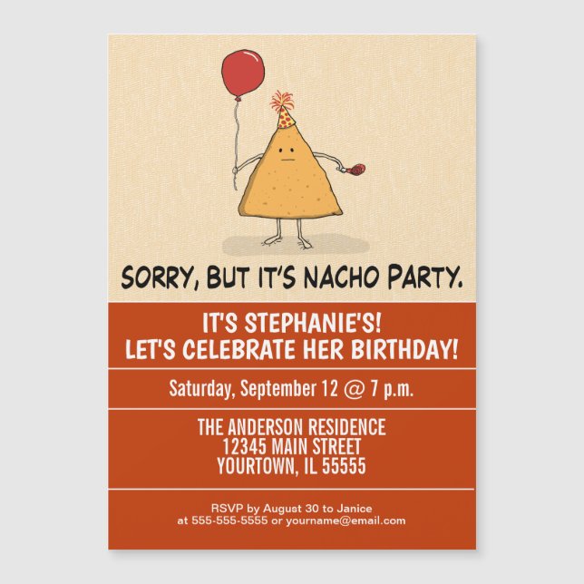 Funny It’s Nacho Party Birthday (Front)