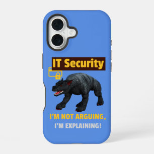 Funny IT Security Explaining Tech Humour Design iPhone 16 Case