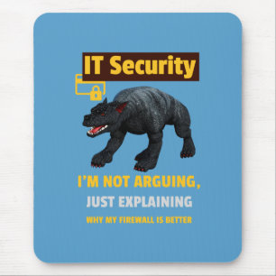 Funny IT Security Explaining Tech Humour Design Mouse Mat