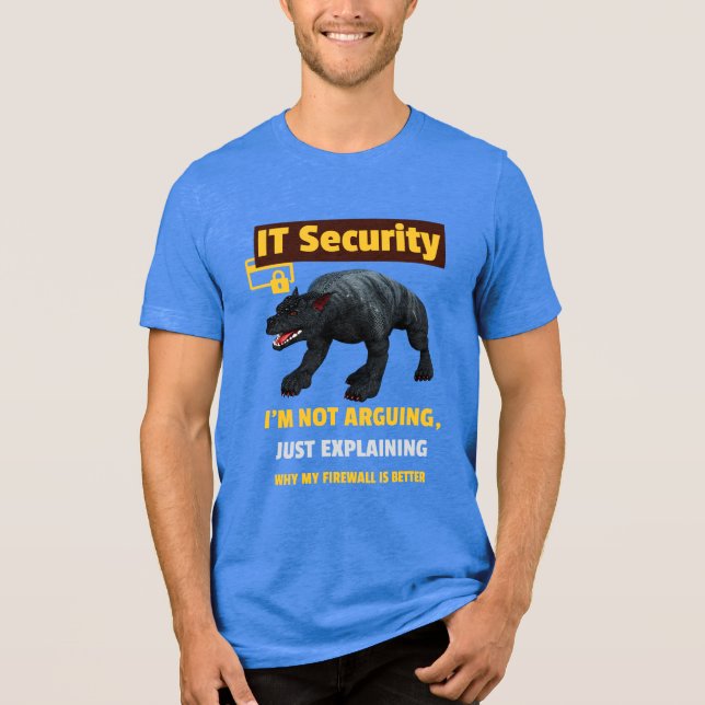 Funny IT Security Explaining Tech Humour Design Tri-Blend Shirt (Front)