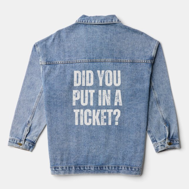 funny IT support help desk manager Denim Jacket (Back)