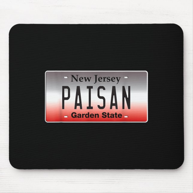 Funny Italian American Flag Paisan Nj New Jersey C Mouse Mat (Front)