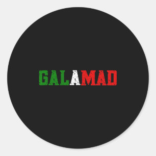 Funny Italian American Food Slang Calamari Galamad Classic Round Sticker