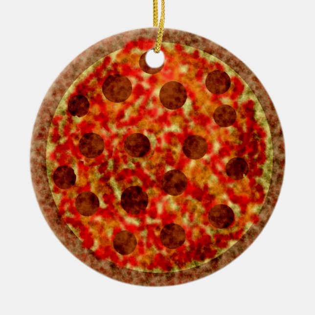 Funny Italian American Pizza Christmas Ornament (Front)