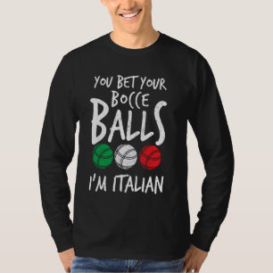 Funny Italian Bocce Italia Pride Boccia Bowling Pe T-Shirt