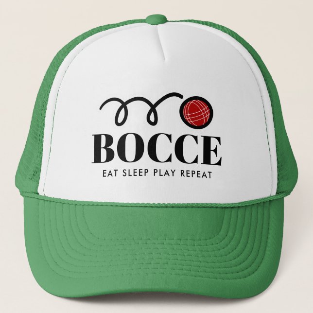 Funny Italian bocci ball sport trucker hat (Front)