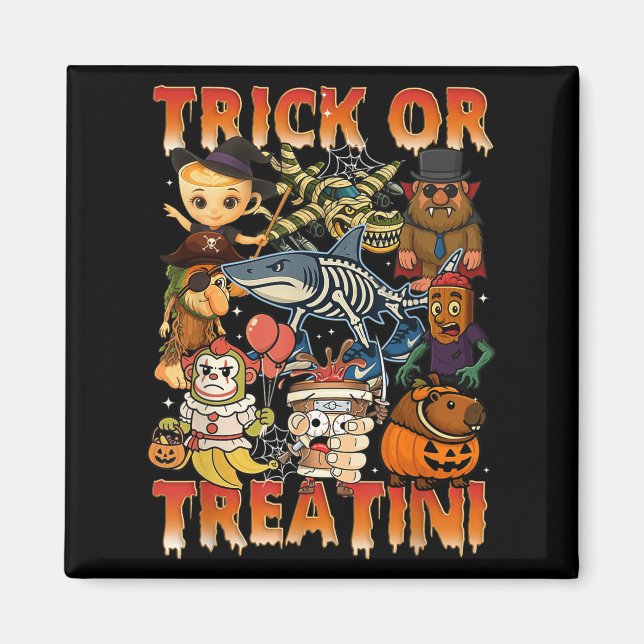 Funny Italian Brain Rot Italian Brainrot Halloween Magnet (Front)