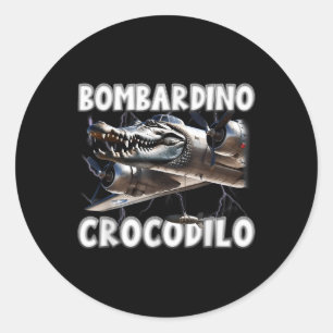 Funny Italian Brainrot Bombardino Crocodilo Men Wo Classic Round Sticker