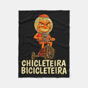 Funny Italian Brainrot Kids Meme Chicleteira Bicic Fleece Blanket