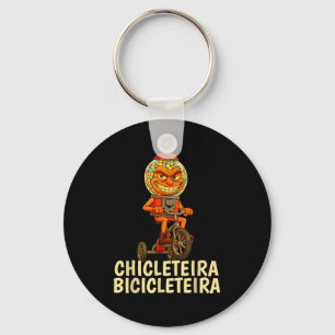 Funny Italian Brainrot Kids Meme Chicleteira Bicic Key Ring