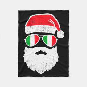 Funny Italian Christmas Pajama Funny Italian Match Fleece Blanket
