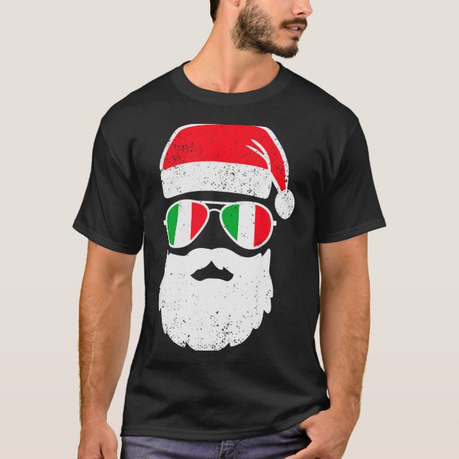 Funny Italian Christmas Pajama Funny Italian Match T-Shirt (Front)